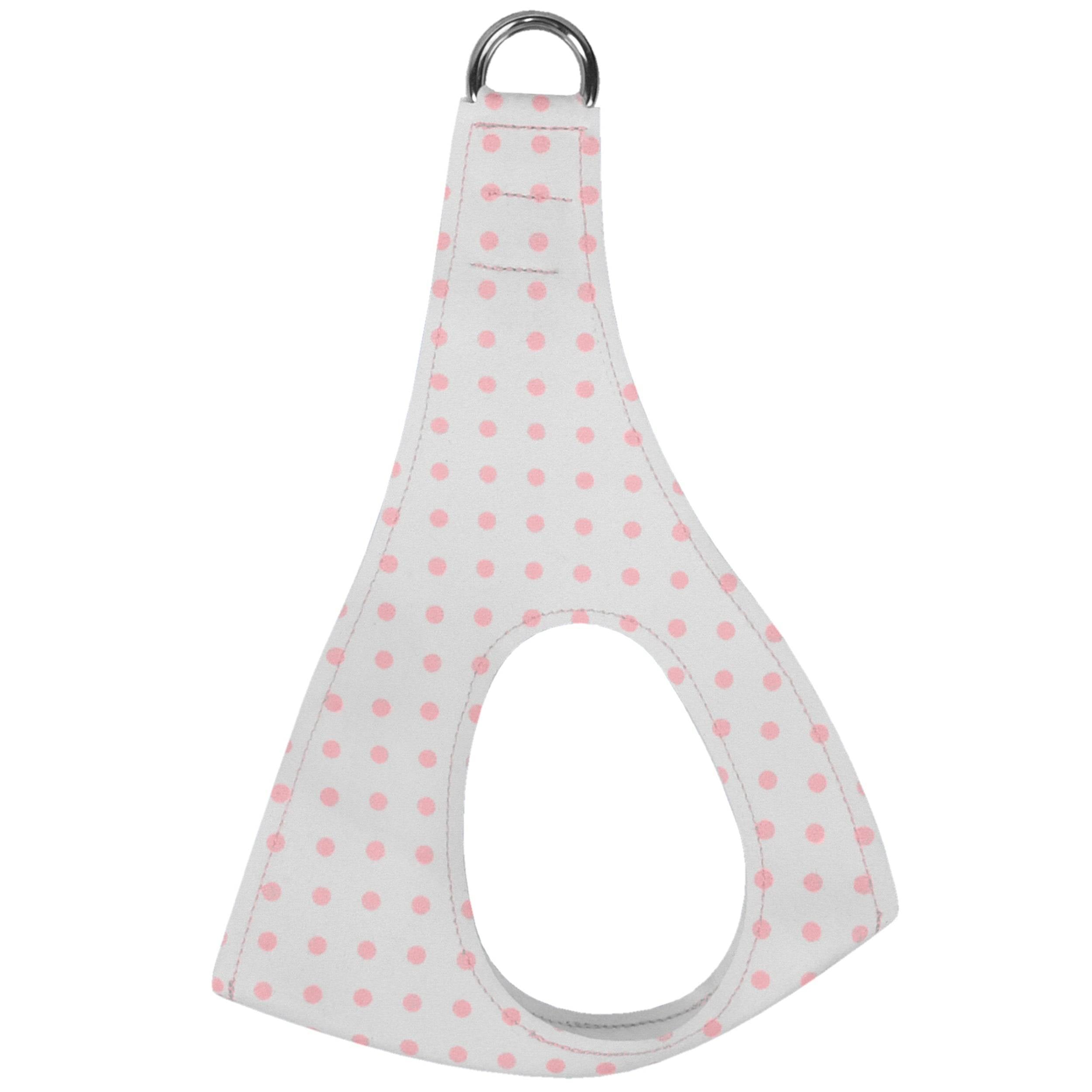 Polka Dot Step In Harness Puppy Pink