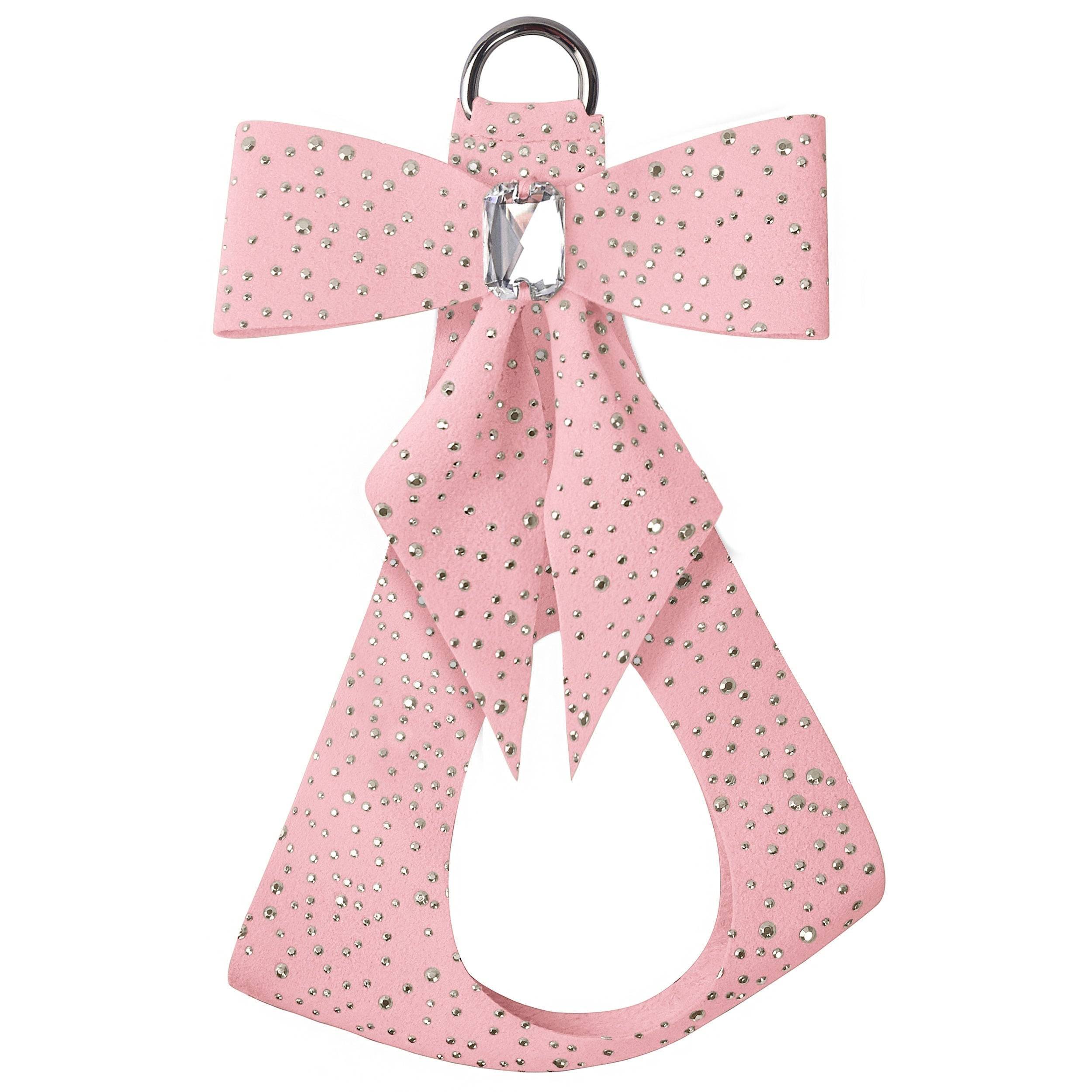 Silver Stardust Tail Bow Step In Harness-Pretty Pastels Puppy Pink