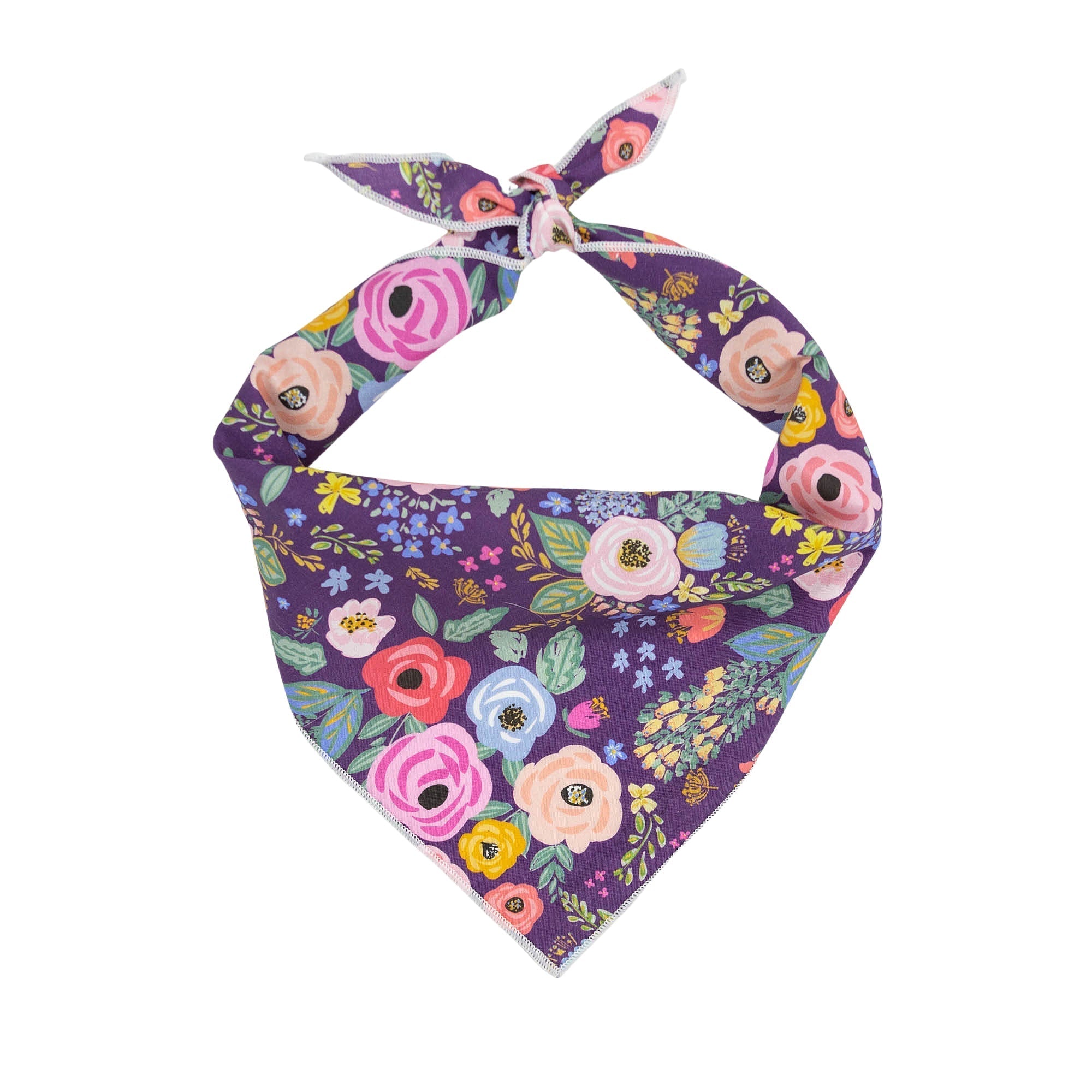 Purple Flower Dog Bandana X-Large