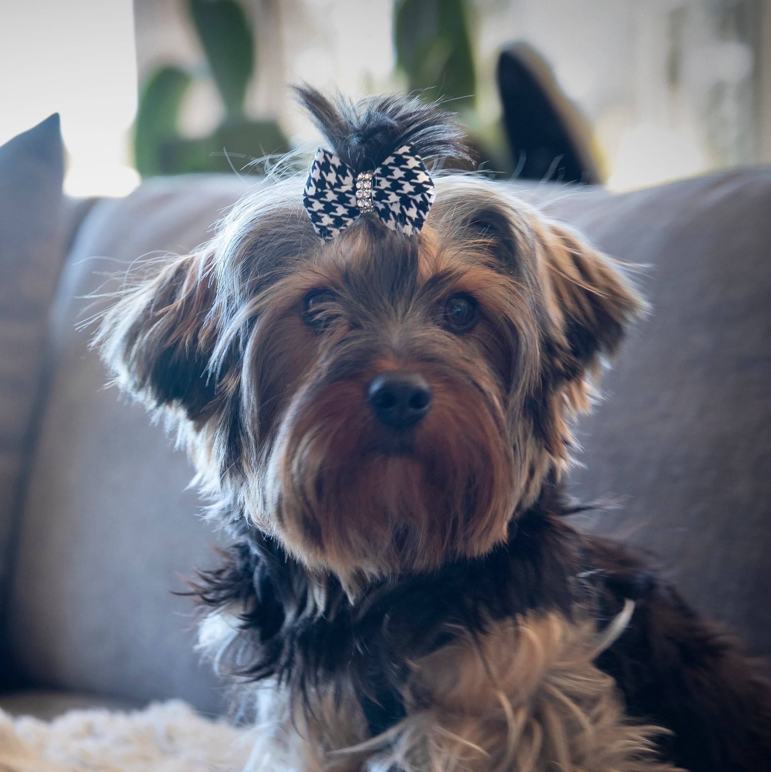 Houndstooth Nouveau Bow Hair Bow