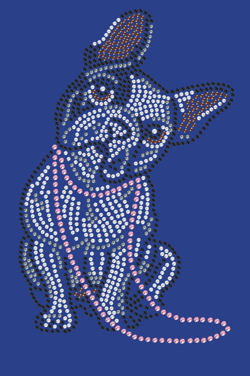 French Bull Dog with Necklace - Women's Tee Royal Blue