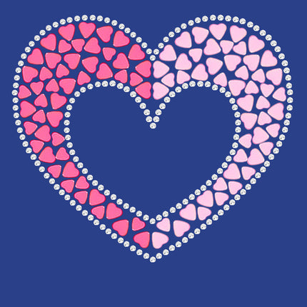 Pink & Light Pink Nailhead Hearts - Women's T-shirt