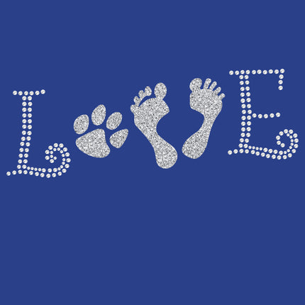 Love with Paw & Feet - Bandanna