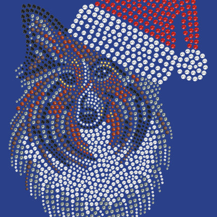 Sheltie Face with Santa Hat - Women's T-shirt