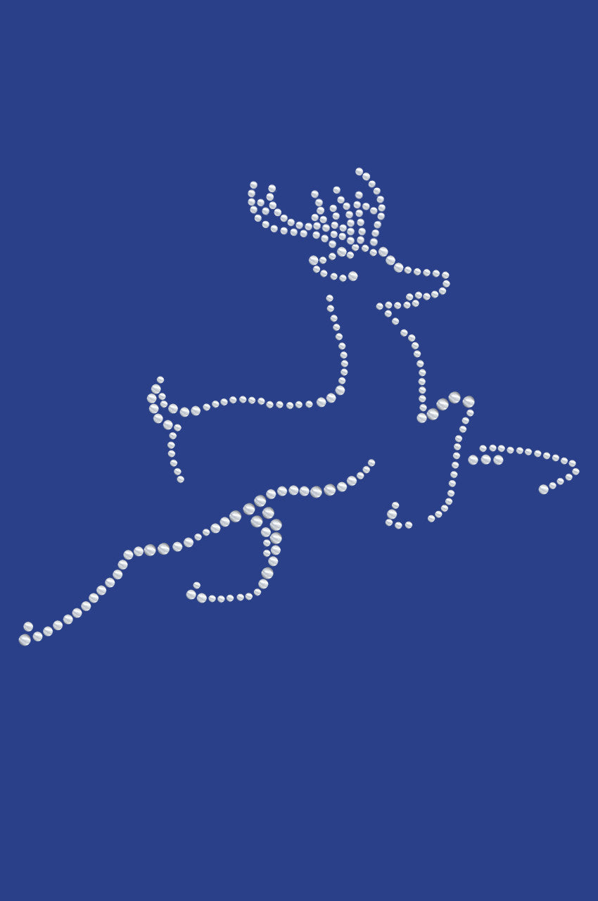 Nailhead Reindeer - Bandana Royal Blue