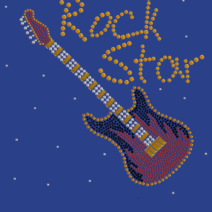 Rock Star with Red & Gold Guitar - Bandanna