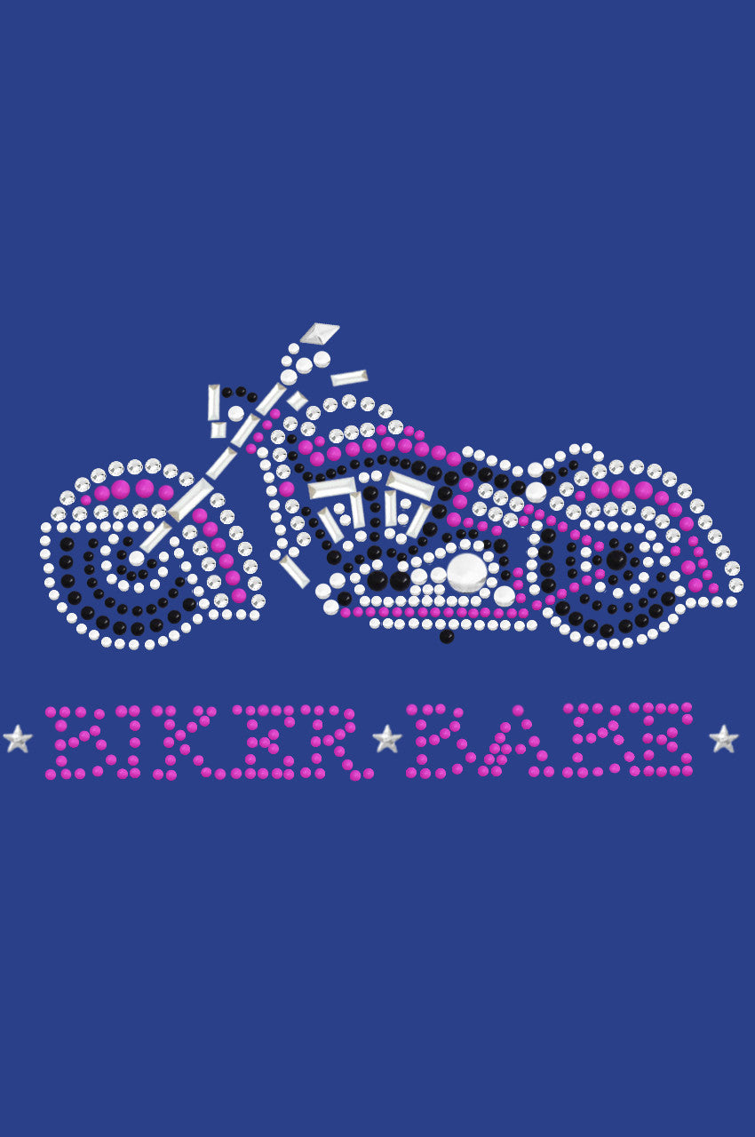 Biker Babe & Pink Motorcycle - Bandanas Royal Blue