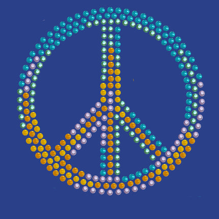 Peace Sign (Blue, Orange, Yellow, & Green) - Women's T-shirt