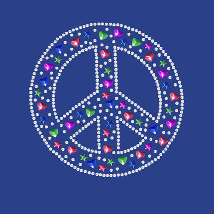 Peace Sign with Stars & Hearts - Women's T-shirt