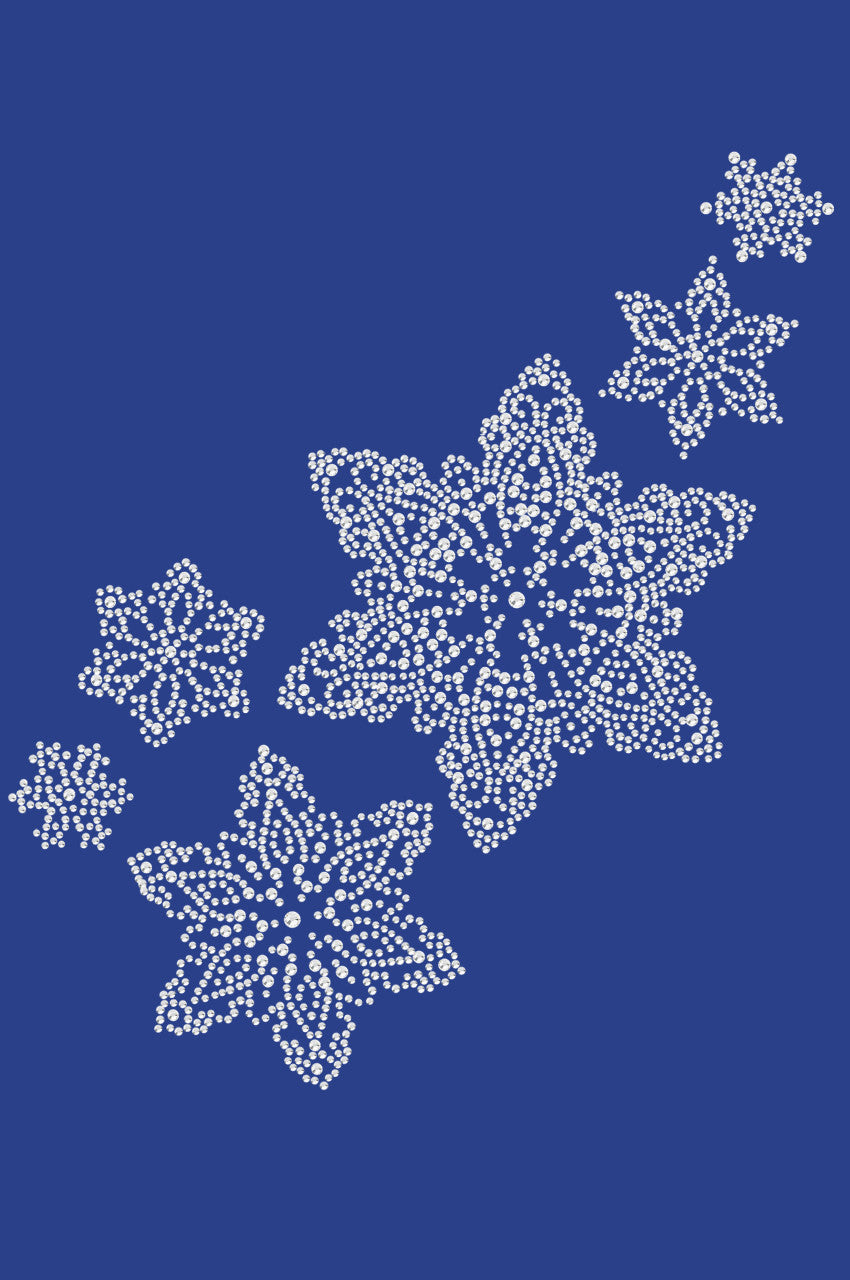 Rhinestone Snowflakes - Bandana Royal Blue