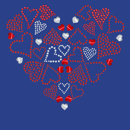 Red Heart with Hearts - Womwn's Tee