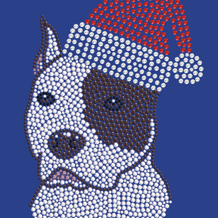 Pit Bull with Santa Hat - Women's T-shirt