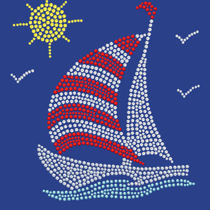 Sailboat (Rhinestone & Nailhead) - Women's T-shirt