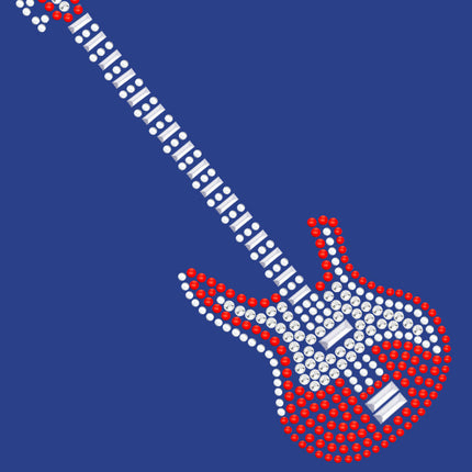 Guitar (Red Austrian crystal) - Women's T-shirt