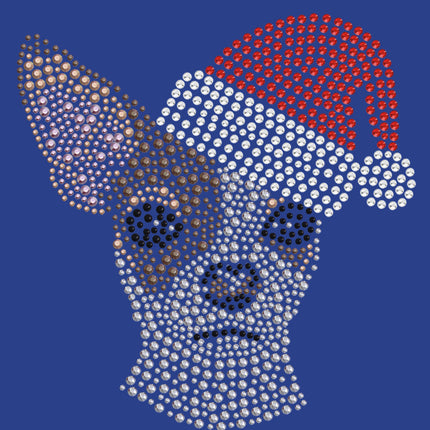 Chihuahua Face with Santa Hat - Women's T-shirt