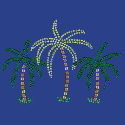 Palm Trees (Green Rhinestones) - Women's T-shirt