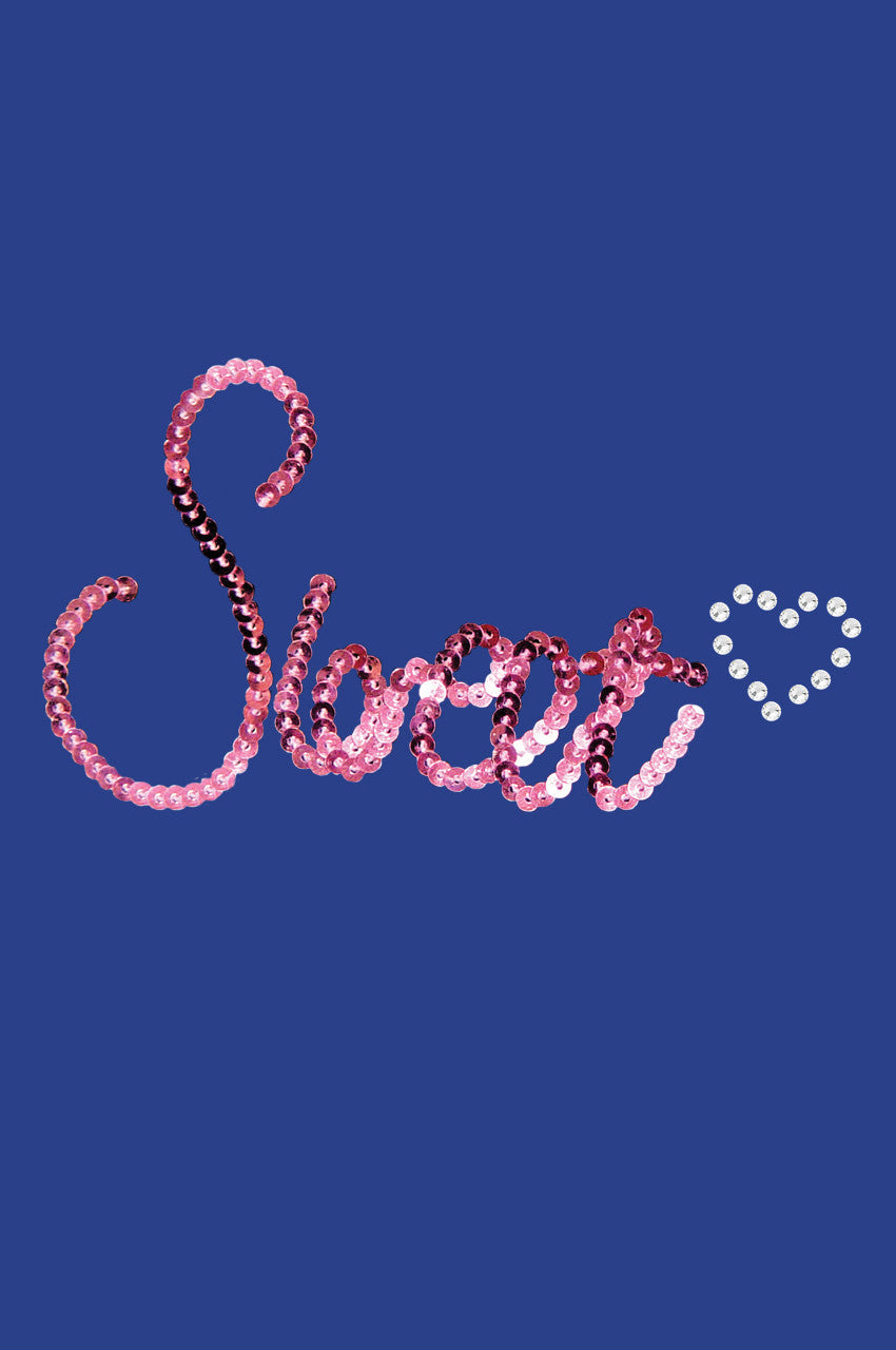 Sweet (Pink Sequins) Bandanna Royal Blue