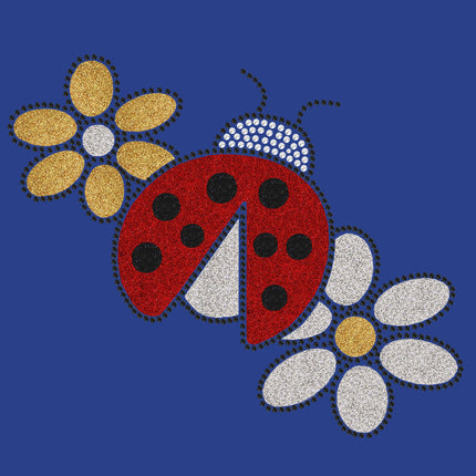 Glitter Ladybug & Daisies - Bandanna