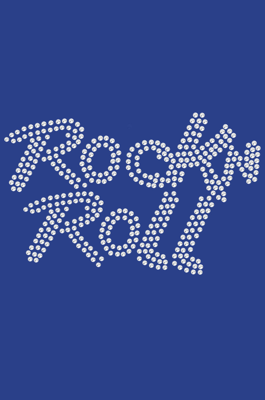 Rock n Roll (Rhinestone) - Bandanna Royal Blue