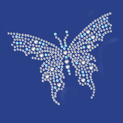 Blue Austrian crystal Butterfly - Women's T-shirt