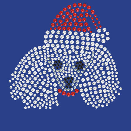 Poodle Face with Santa Hat - Women's T-shirt