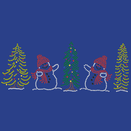 Two Snowmen in Trees - Women's T-shirt