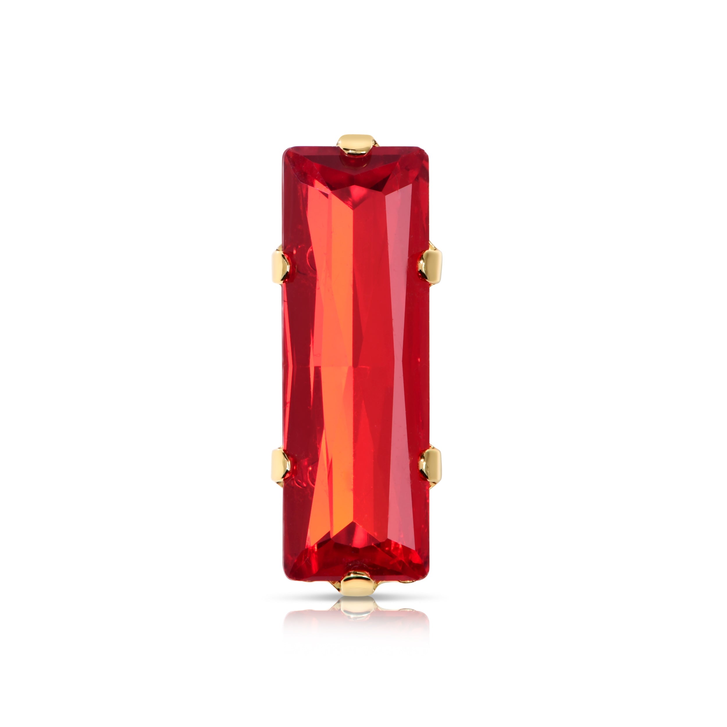 CRYSTAL SLIDERS -SKINNIES- RUBY RED GOLD