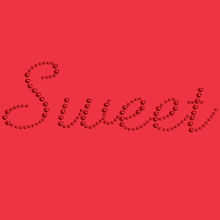 Sweet (Red Rhinestuds) - Women's T-shirt