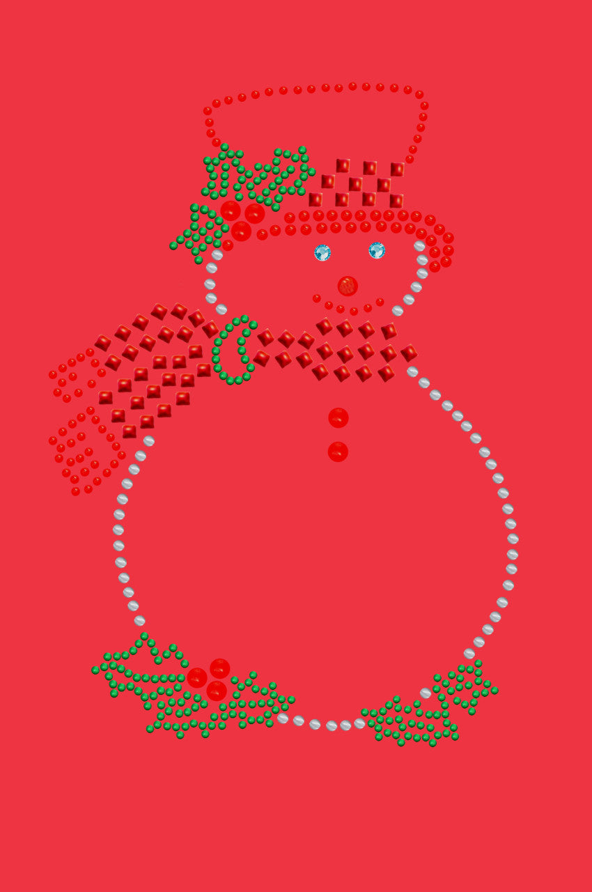 Snowman Outline - Bandana Red