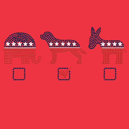 Vote Dog, Elephant, Donkey - Women's T-shirt