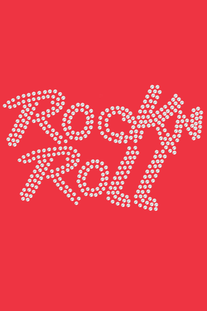 Rock n Roll (Rhinestone) - Bandanna Red