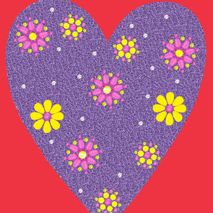 Purple Glitter Heart - Women's T-shirt