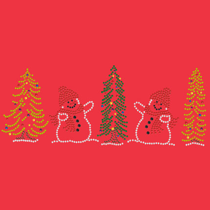 Two Snowmen in Trees - Bandana