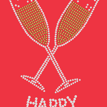 Happy New Year Champagne Glasses - Women's T-shirt