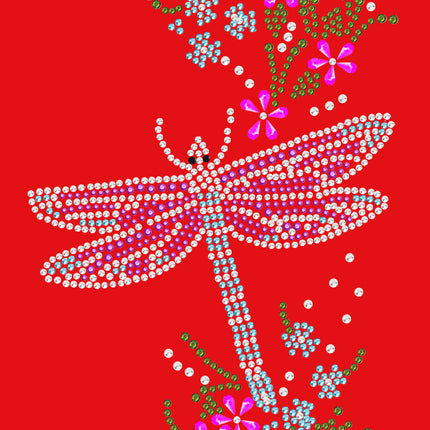 Dragonfly with Flowers - Women's Tee