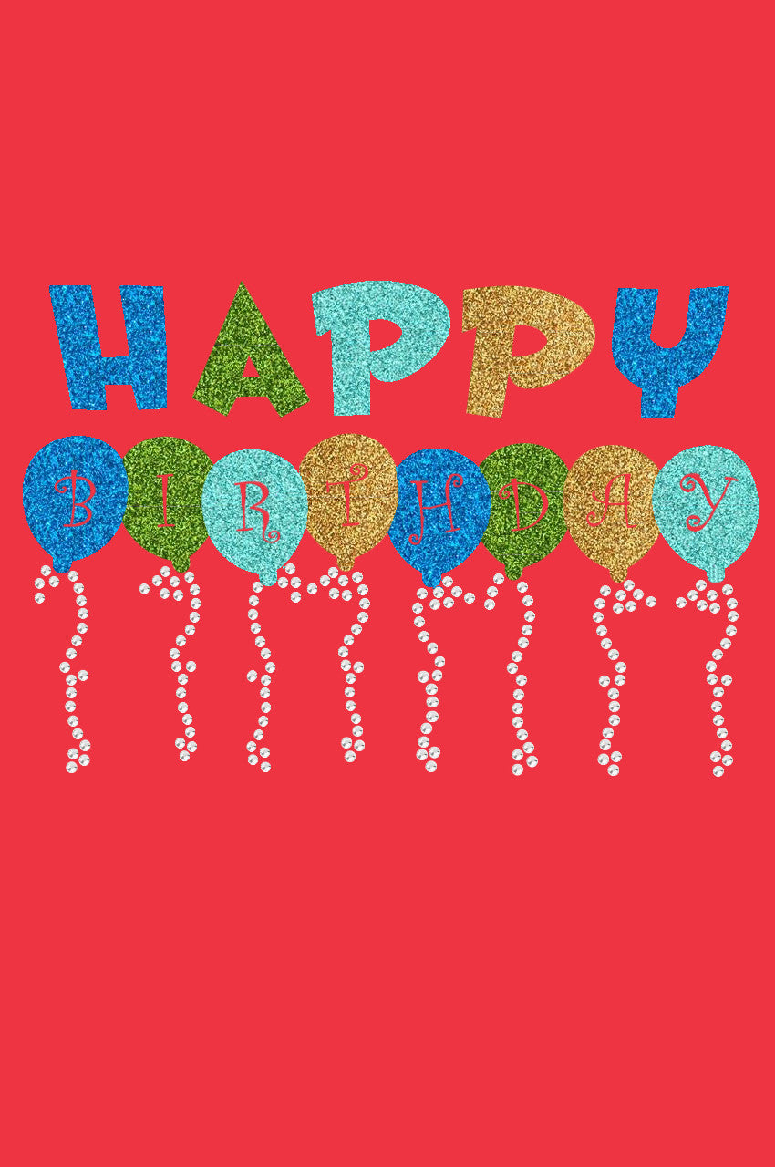 Happy Birthday Balloons (Blue) - Custom Tutu