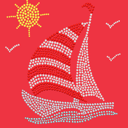 Sailboat (Rhinestone & Nailhead) - Women's T-shirt