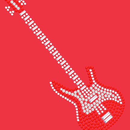 Guitar (Red Austrian crystal) - Women's T-shirt