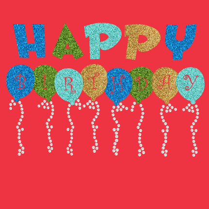 Happy Birthday Balloons (Blue) - Women's T-shirt