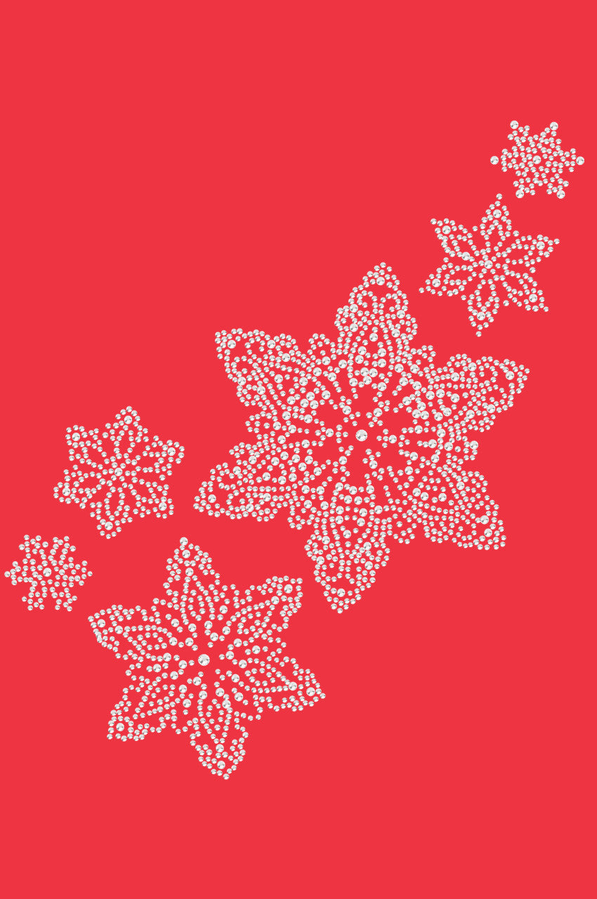 Rhinestone Snowflakes - Bandana Red