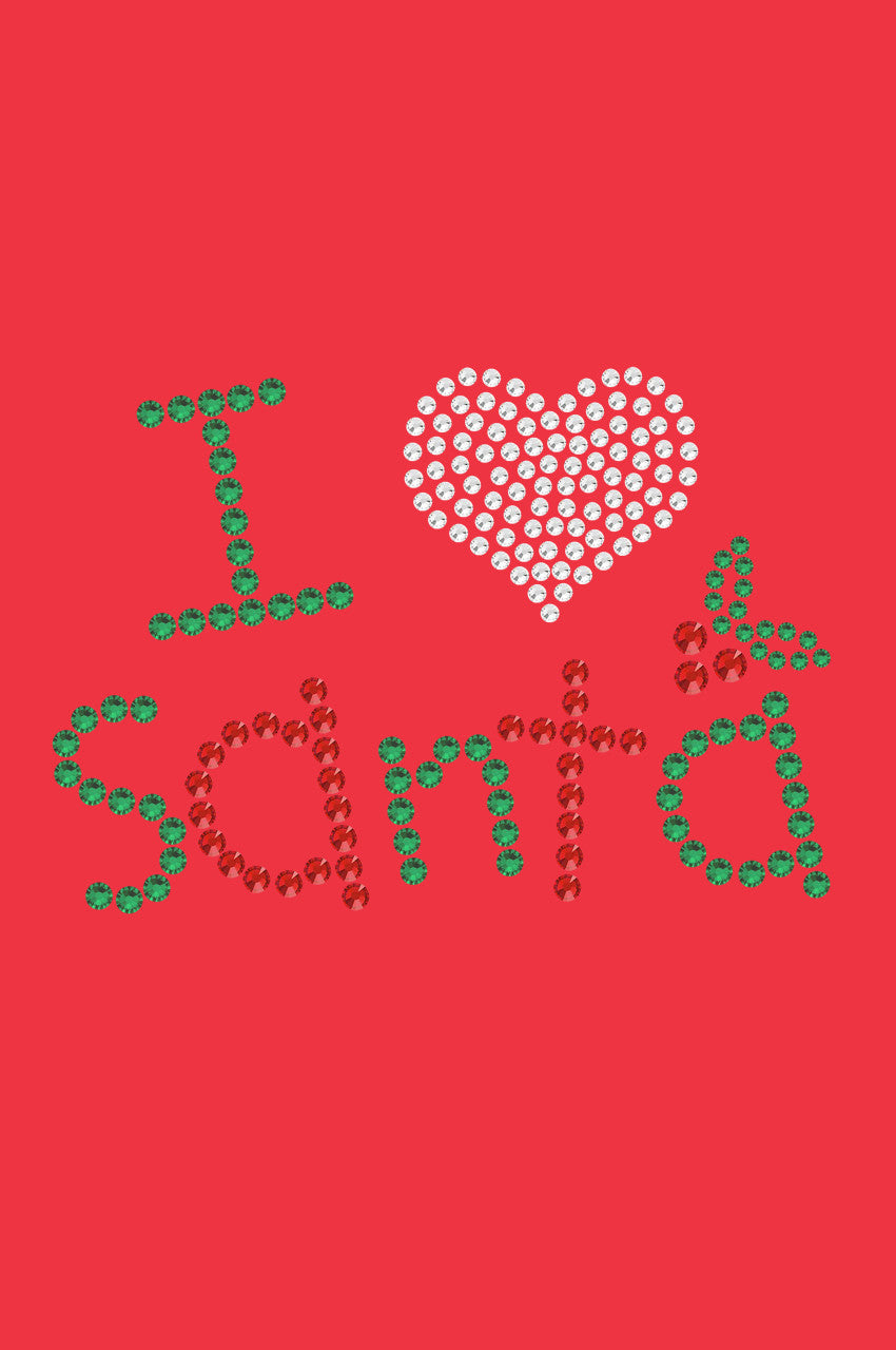 I Love Santa - Bandana Red