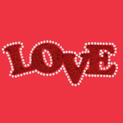 Love (Red Glitter ) - Women's T-shirt