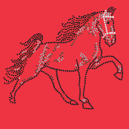 Horse (Brown Rhinestuds) - Women's T-shirt