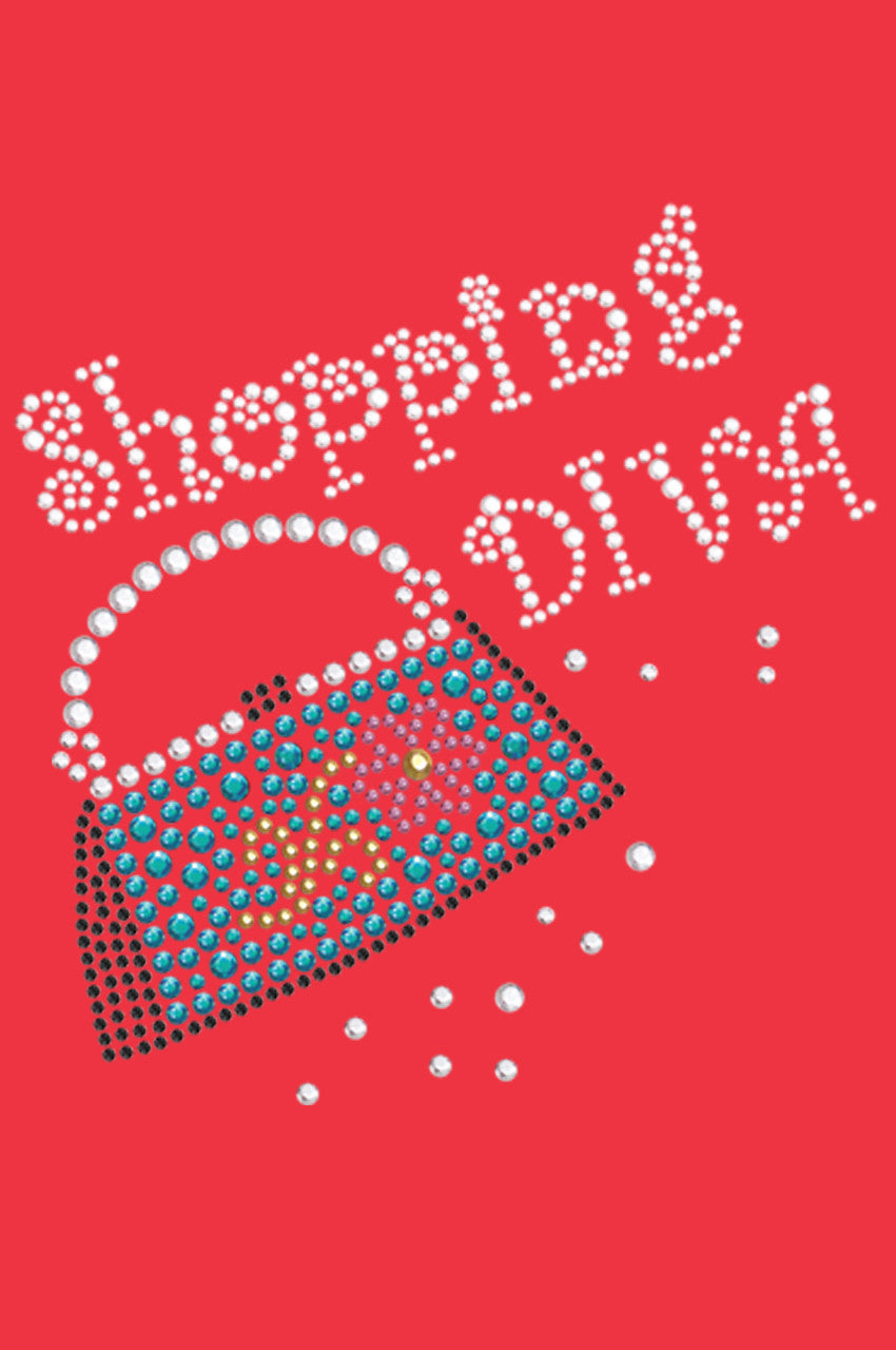 Shopping Diva & Handbag - Bandanna Red