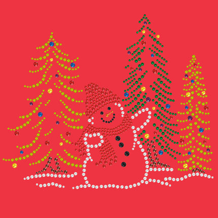 Snowman in Trees - Women's T-shirt