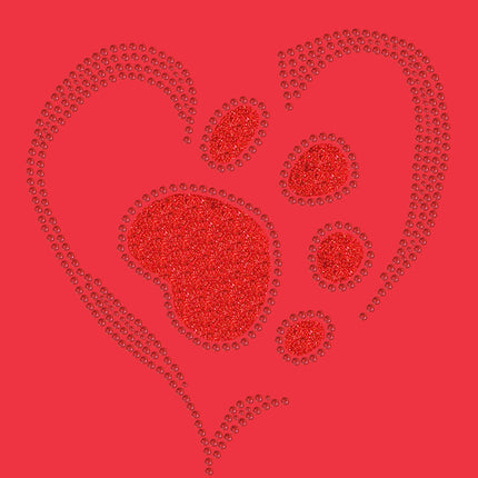 Red Paw Heart - Women's T-shirt