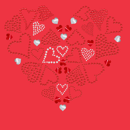 Red Heart with Hearts - Womwn's Tee