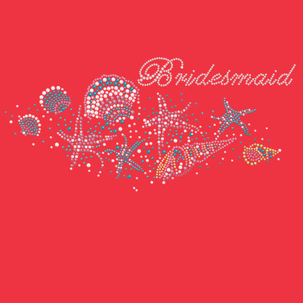 Bridesmaid with Seashells- Women's T-shirt