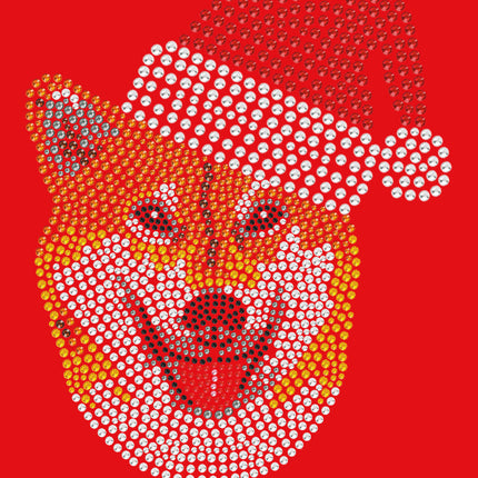 Shiba Inu with Santa Hat - Women's Tee