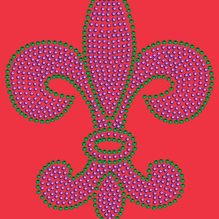 Fleur de Lis (Purple & Green) - Women's T-shirt